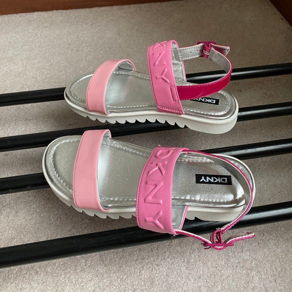 DKNY Kids Josie Logo Sandals - NEW NWOB - Picture 3 of 9